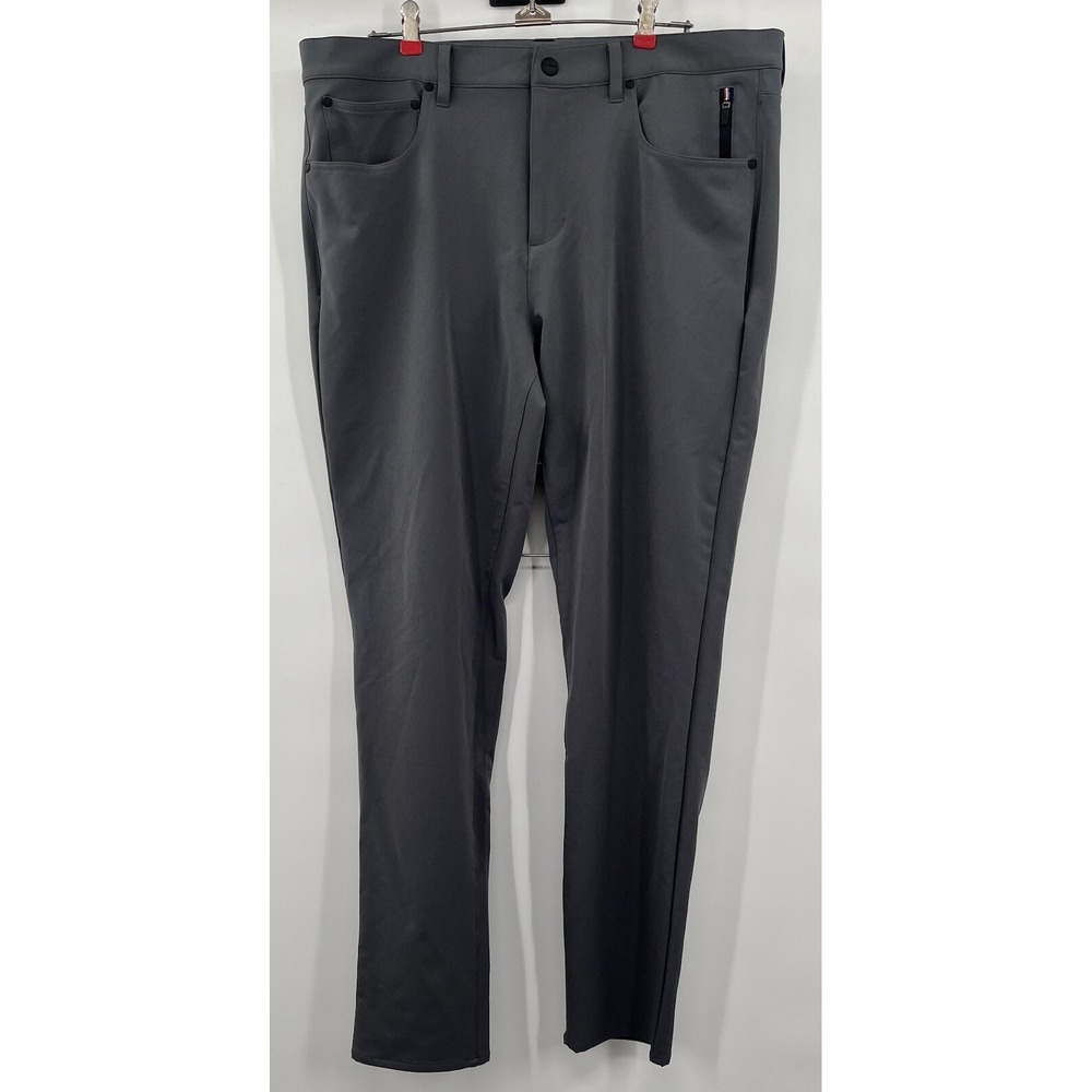 Four Laps Mens 36x32 Gray Athletic Polyester Blend Golf Casual Sport Pants